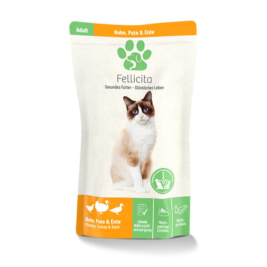 FELLICITA Cat Completely Wet Food 100g Pouch Made in Germany