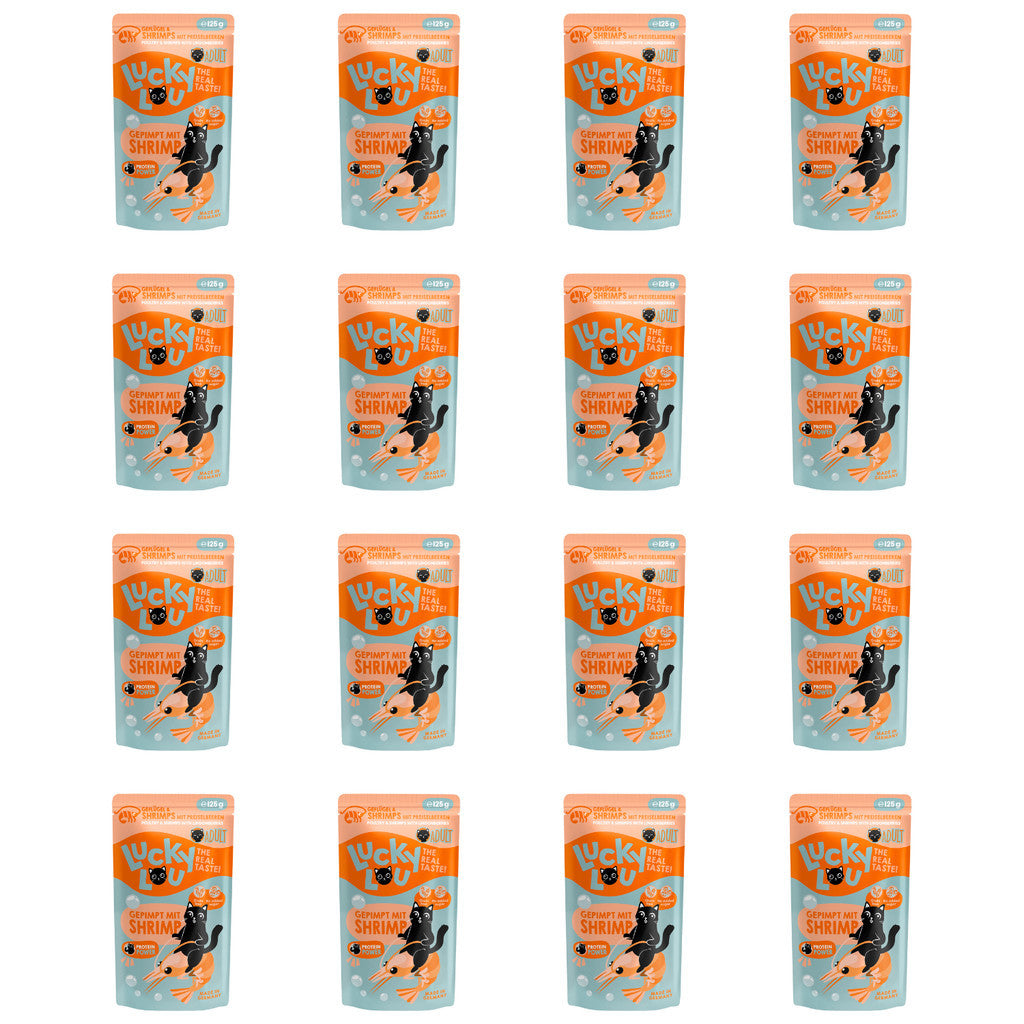 Lucky Lou® Lifestage 16 x 125g Pouches Bundle Deal Cat Completely Food Made in Germany Kitten Senior