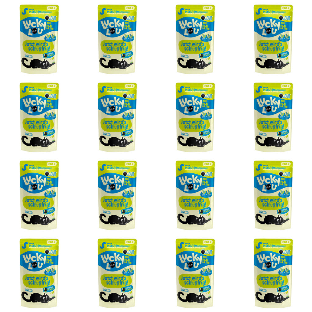 Lucky Lou® Lifestage 16 x 125g Pouches Bundle Deal Cat Completely Food Made in Germany Kitten Senior