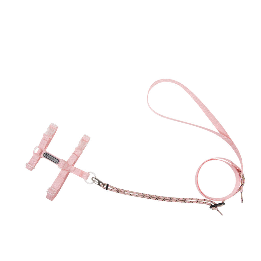 Hi-Dream BoBo Classic Cat Leash Collar Harness Walking Rope Light Weight Spliced Nylon Cat Vest Set