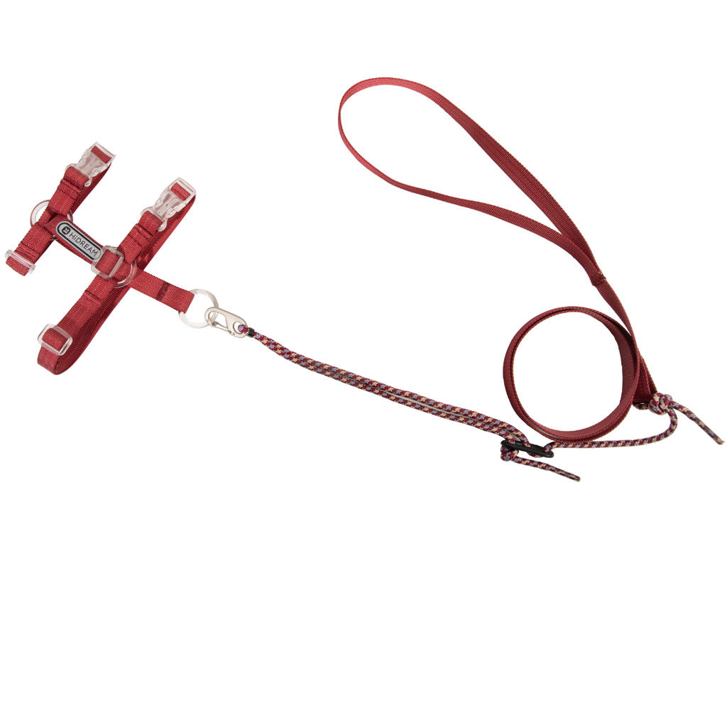 Hi-Dream BoBo Classic Cat Leash Collar Harness Walking Rope Light Weight Spliced Nylon Cat Vest Set