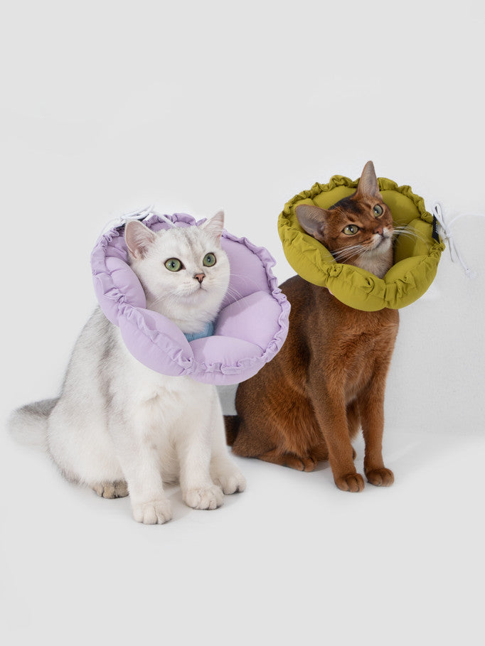Hi-Dream Pet Adjustable Soft Collar E-Cone Post Surgery Light Protection Neck Cat Dog Kitten Puppy