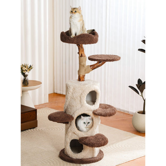 Petsbelle Cat Tree House Solid Wood Sisal Scratcher Bed PS3525 Climbing Frame
