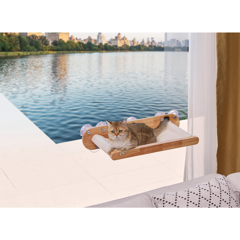 Petsbelle Window Series Cat Scratcher Bed Hammock Suction Pad Pet Tree Furniture Solid Wood