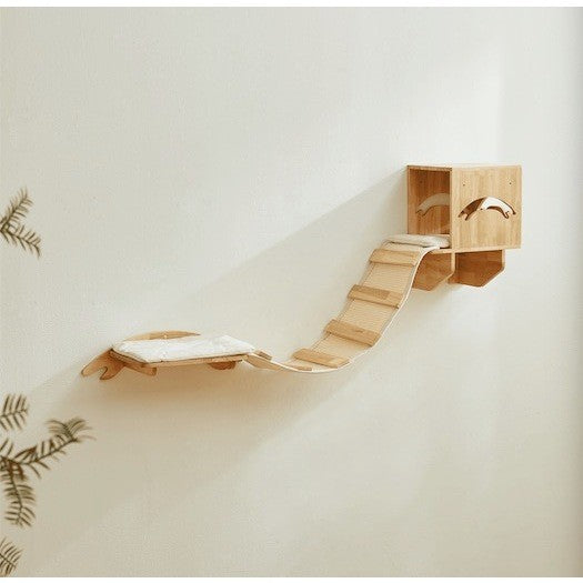 Petsbelle Wall-Mounted Tree Cat Climbing Frame Scratching Pet Bed Furniture