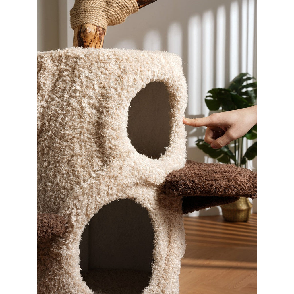 Petsbelle Cat Tree House Solid Wood Sisal Scratcher Bed PS3525 Climbing Frame
