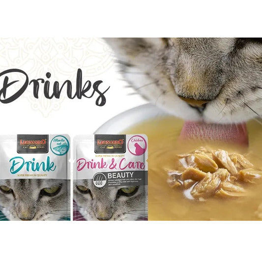 [SG] Leonardo Drinks 40g Pouch Soup for Cat Made in Germany  Chicken Drink Pet Food