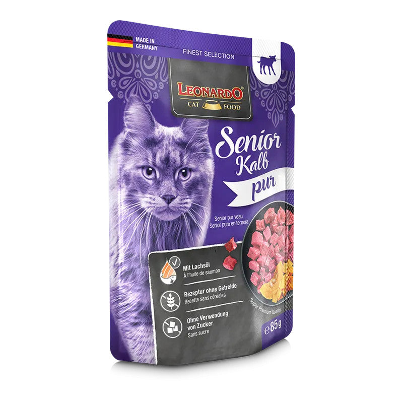 [SG] Leonardo Finest Selection Senior Pouches 85g Wet Food Completely Feed for Cat Made in Germany Pet Food