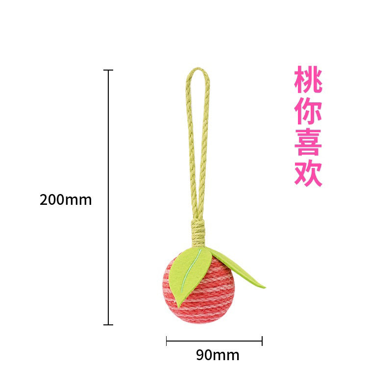 Zeze sisal cat biting and chasing ball fruit series 🍊CNY orange