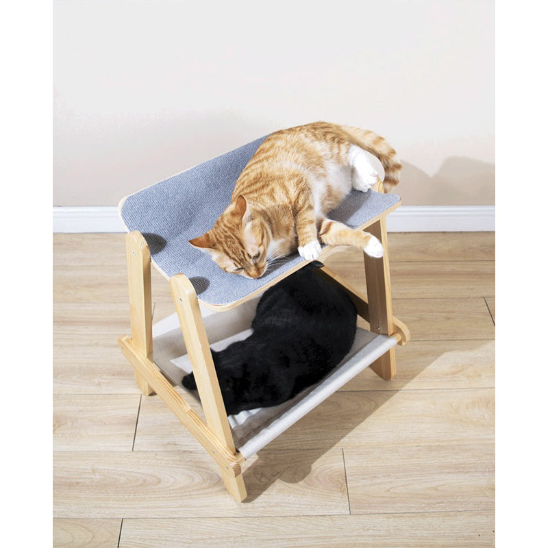 Wakupet Cat Double Deck Bed real wood hammock