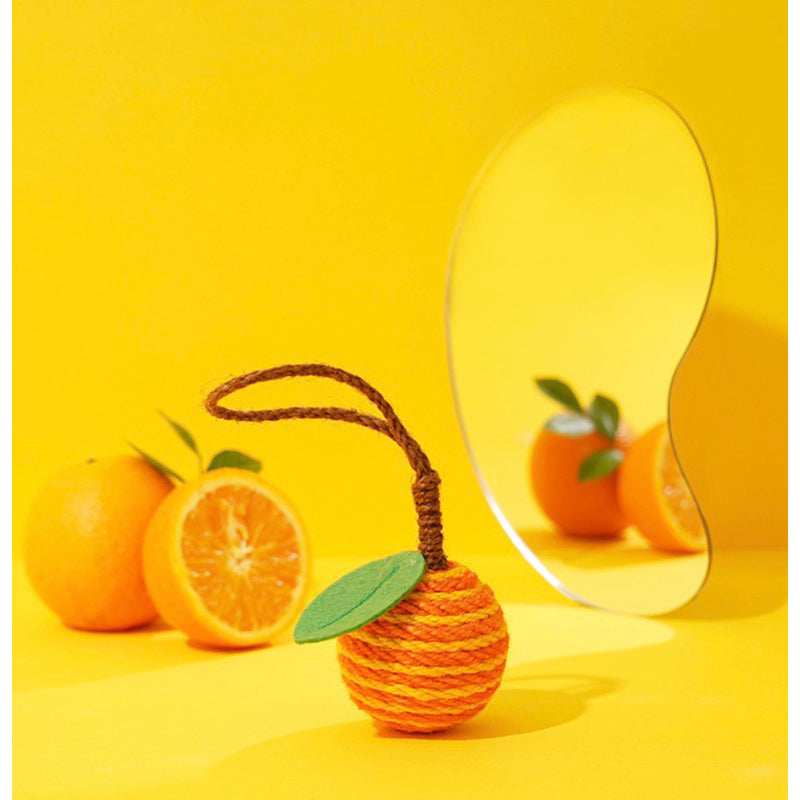 Zeze sisal cat biting and chasing ball fruit series 🍊CNY orange