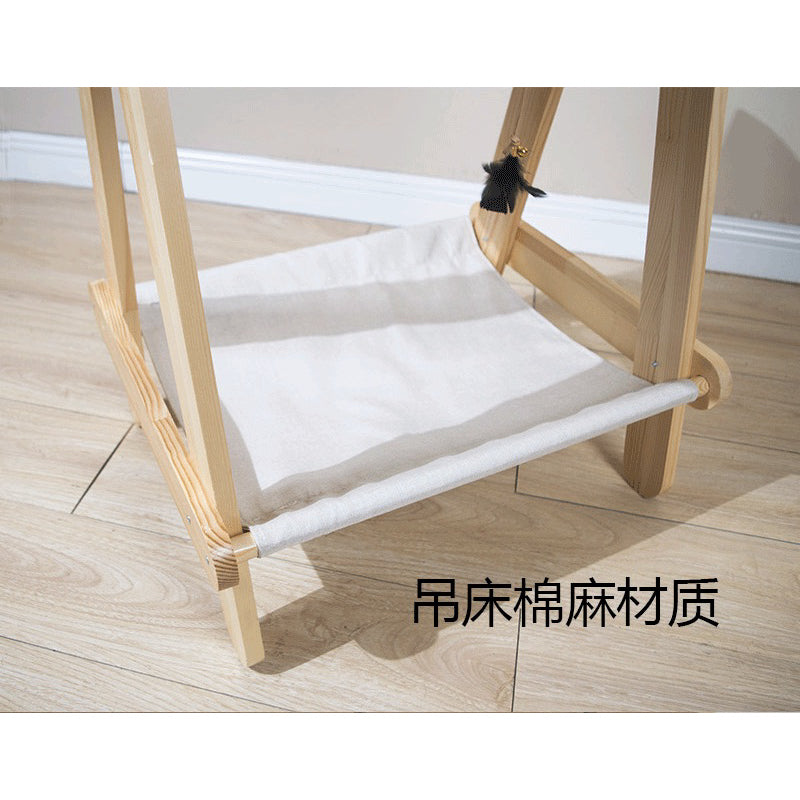 Wakupet Cat Double Deck Bed real wood hammock