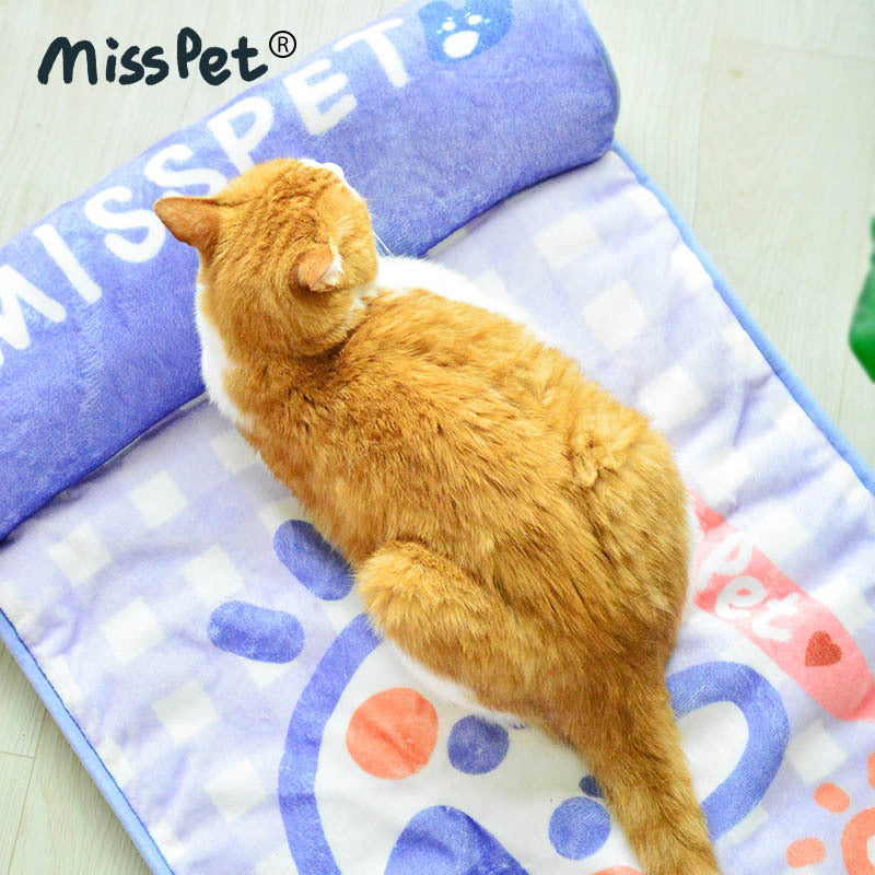MissPet Warm soft bed with pillow Cat bed sleeping pet pad