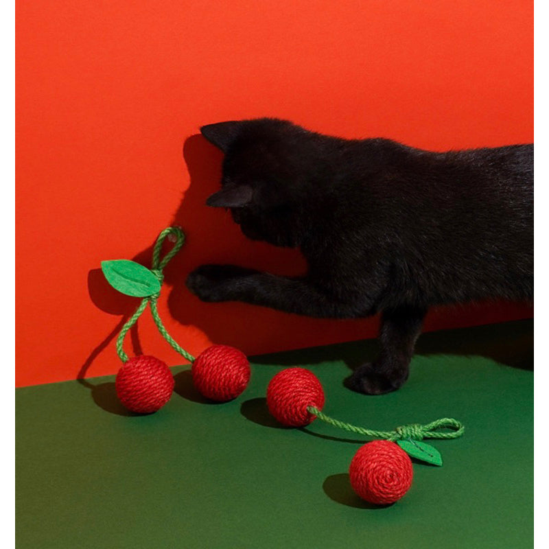Zeze sisal cat biting and chasing ball fruit series 🍊CNY orange
