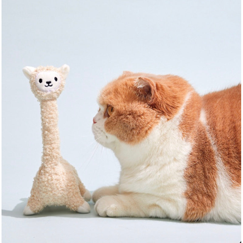 PurLab cat toy alpaca 🦙 cat teaser with bell and catnip companion toy