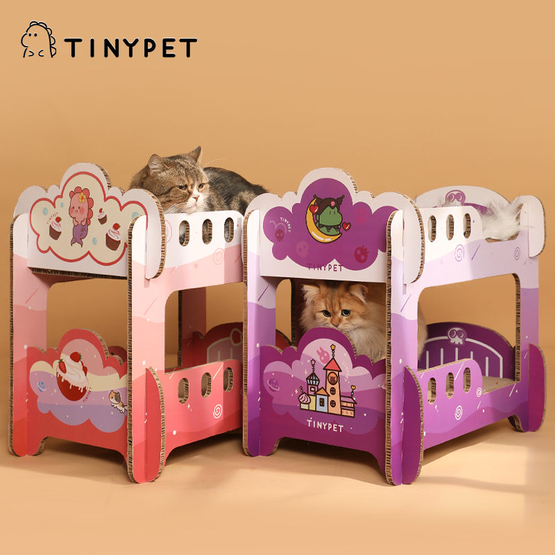 [SG Stock] TinyPet double deck cat scratch board sleeping bed pet toy scratcher
