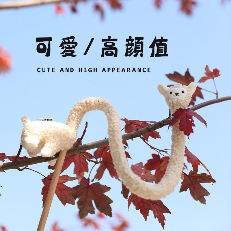PurLab cat toy alpaca 🦙 cat teaser with bell and catnip companion toy