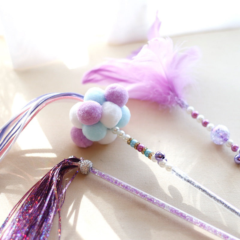 Fairy 🧚‍♀️ value set cat teaser of 3 luxury pet toy wand stick chaser