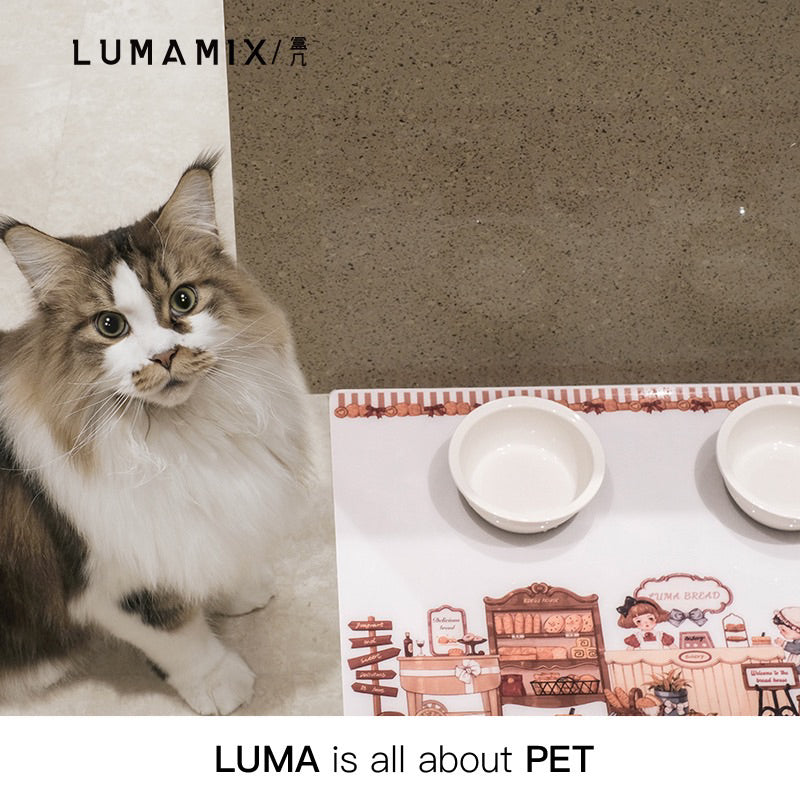 LumaMix Cat Eating Pad feeding tray water proof 60x40cm
