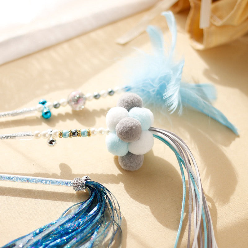 Fairy 🧚‍♀️ value set cat teaser of 3 luxury pet toy wand stick chaser