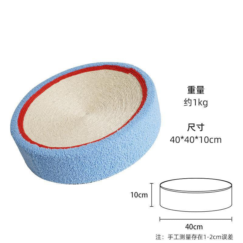 sisal cat bed scratcher scratch board pet sleeping round bed fruit series 40cm