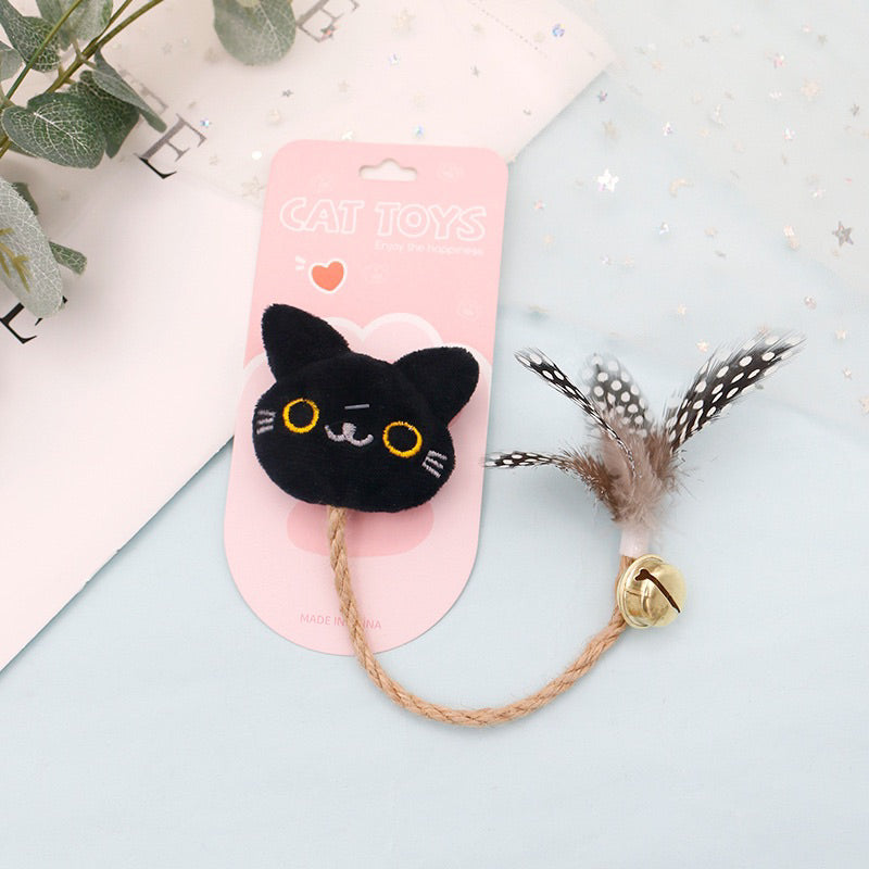 Catnip catmint toy animal series with feather and bell bite toy chaser