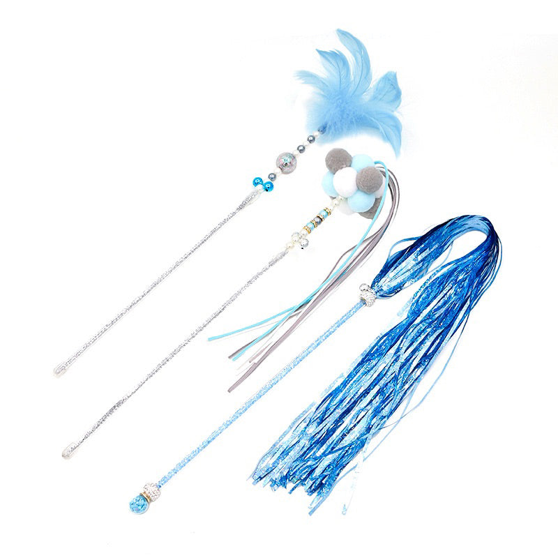 Fairy 🧚‍♀️ value set cat teaser of 3 luxury pet toy wand stick chaser