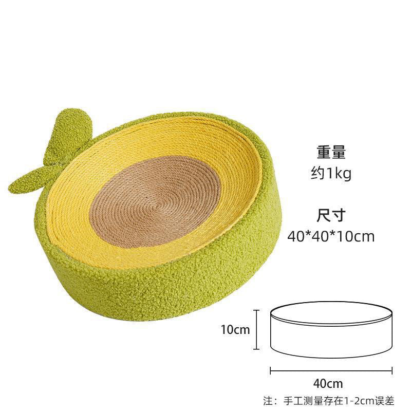 sisal cat bed scratcher scratch board pet sleeping round bed fruit series 40cm