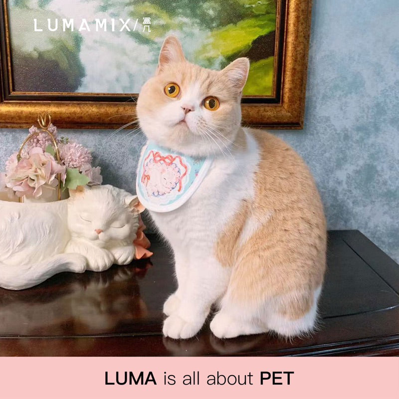 LumaMix Pet Collar Napkin Cat Eating Hair Protector Necklace