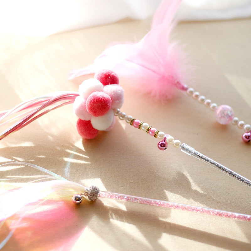 Fairy 🧚‍♀️ value set cat teaser of 3 luxury pet toy wand stick chaser