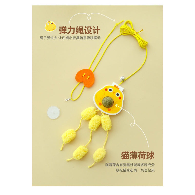 Cat teaser swing pet toy chaser hanger with catnip