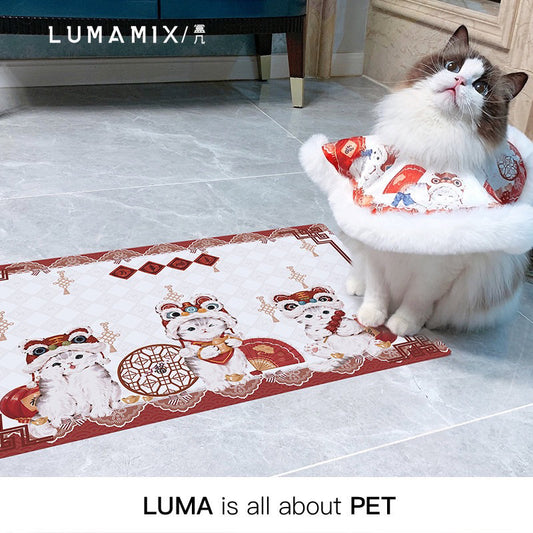 LumaMix Cat Eating Pad feeding tray water proof 60x40cm