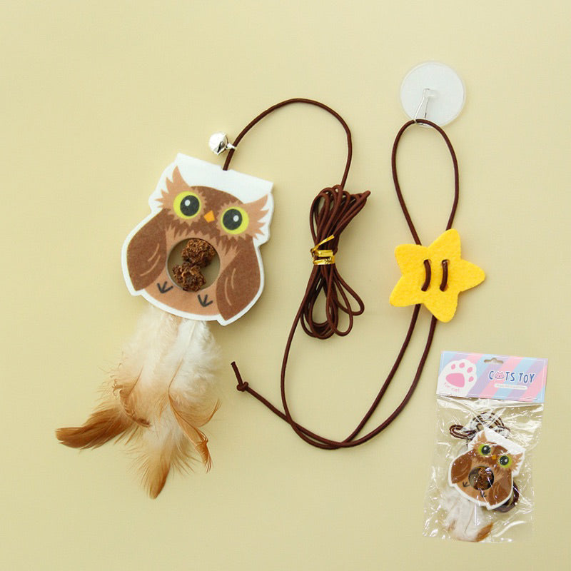 Cat teaser swing pet toy chaser hanger with catnip