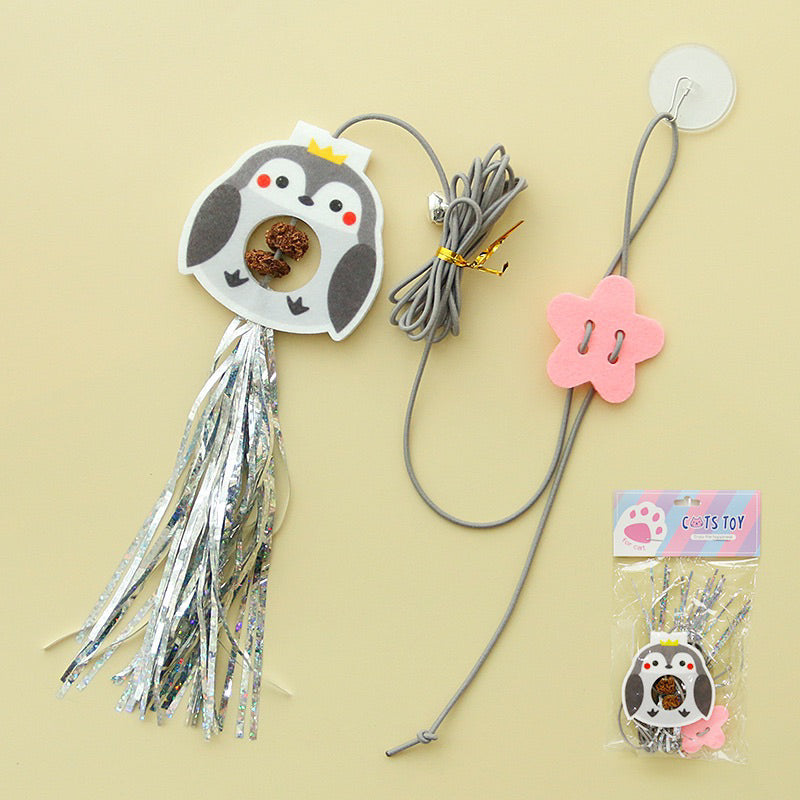 Cat teaser swing pet toy chaser hanger with catnip