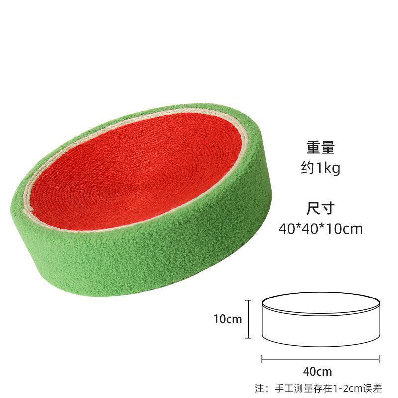 sisal cat bed scratcher scratch board pet sleeping round bed fruit series 40cm