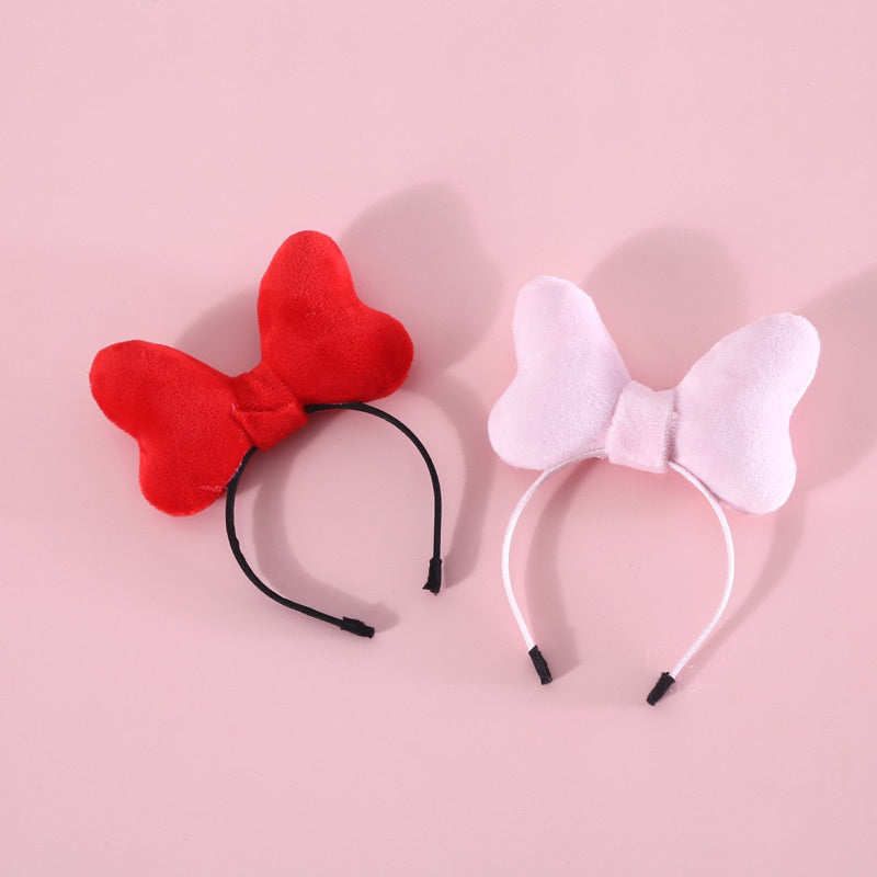 Cat Fluffy Bow Tie with Dot Cute Hairband Hairpin Pet Accessories