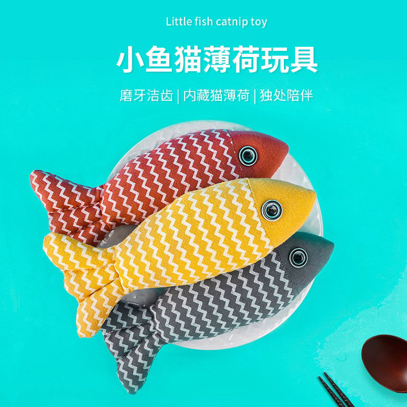 Cat Bitting Catnip Fish Self Play Chaser Pet Toy