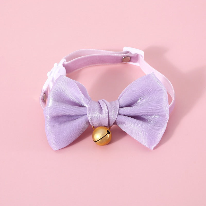 Cat collar dog necklace bow tie pet accessories
