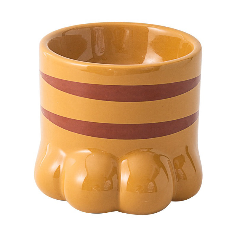 Pet Bowl Cat Dog Feeding Bow Paw High Feeder