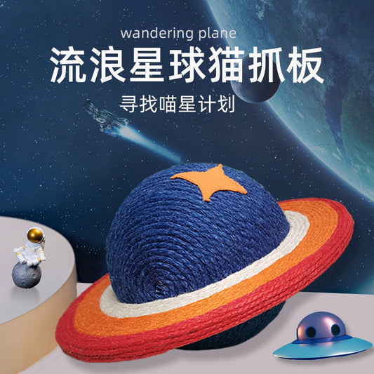 Galaxy Wandering Planet Sisal Rope Cat Scratcher Scratch Post Ball Prt Toy