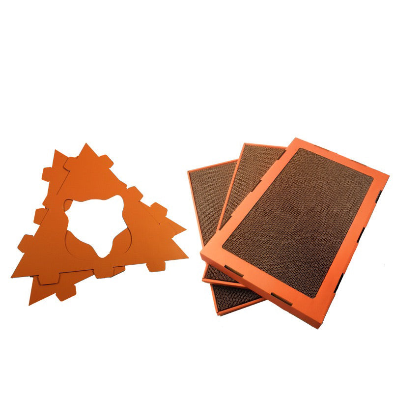 Triangle Prism 6 Facets Cat Scratch Scratch Board House Pet Room Bed