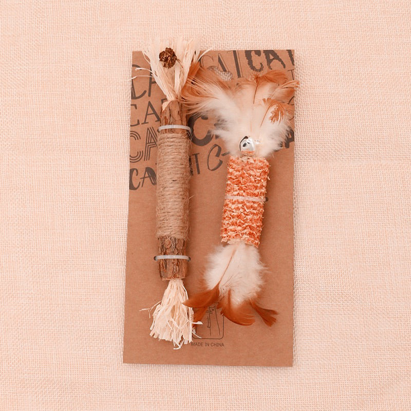 Catnip Corn Bar Cat Toy Catmint Feather Chaser Toy Stick