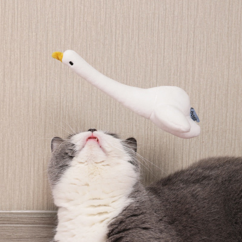 PurLab goose fluffy cat higging toy chaser bittting toy catnip pet toy