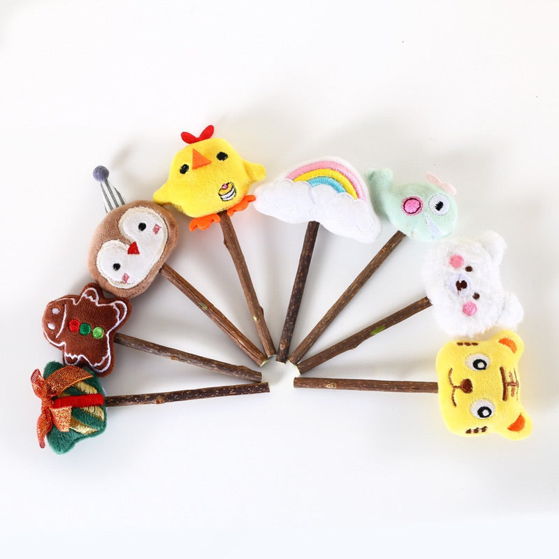 Cat toy rainbow 🌈 series Catnip lollipop 🍭 catmint chasing bitting toy pet