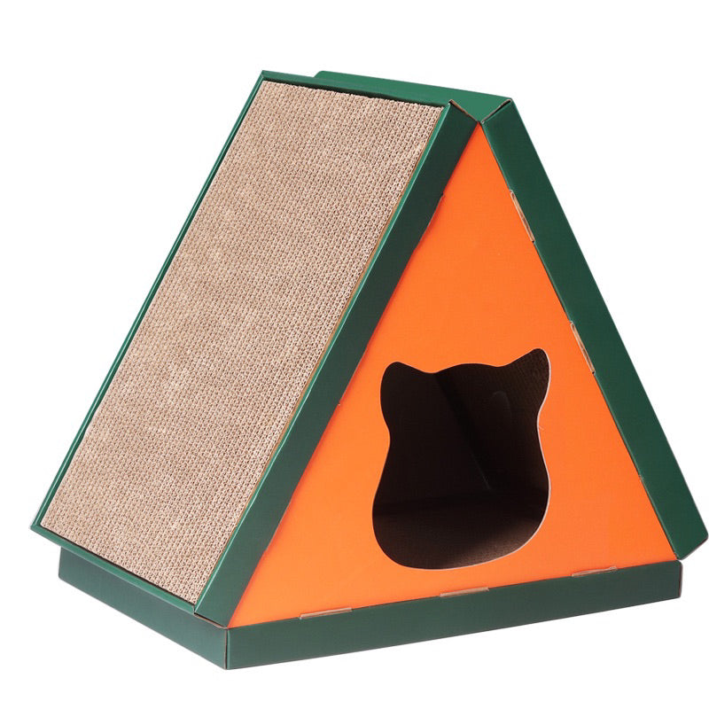Triangle Prism 6 Facets Cat Scratch Scratch Board House Pet Room Bed