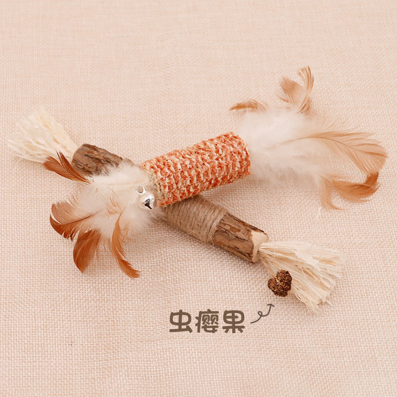 Catnip Corn Bar Cat Toy Catmint Feather Chaser Toy Stick