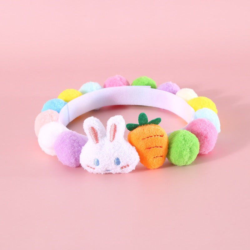 Cartoon animal zoo party fluffy toy pet collar cat dog necklace 30-38cm