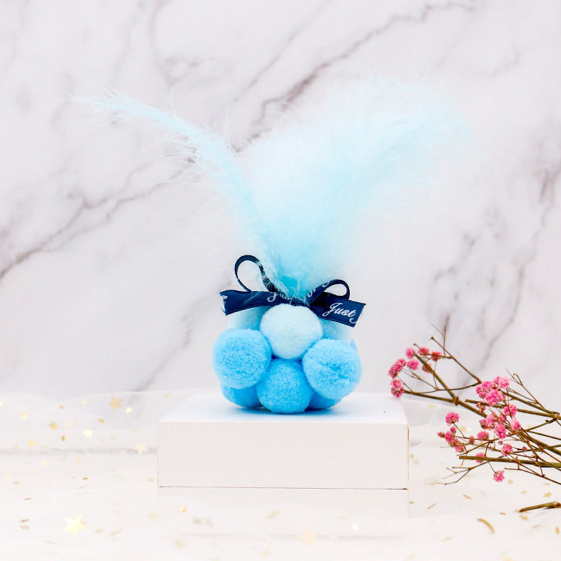 Cat Toy Rice Ball with Feather Bell Chaser Gift Box Pet