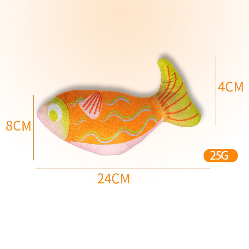 Colorful Catnip Fish Catmint Cat Toy Chaser Ball Bitting Pet Toy