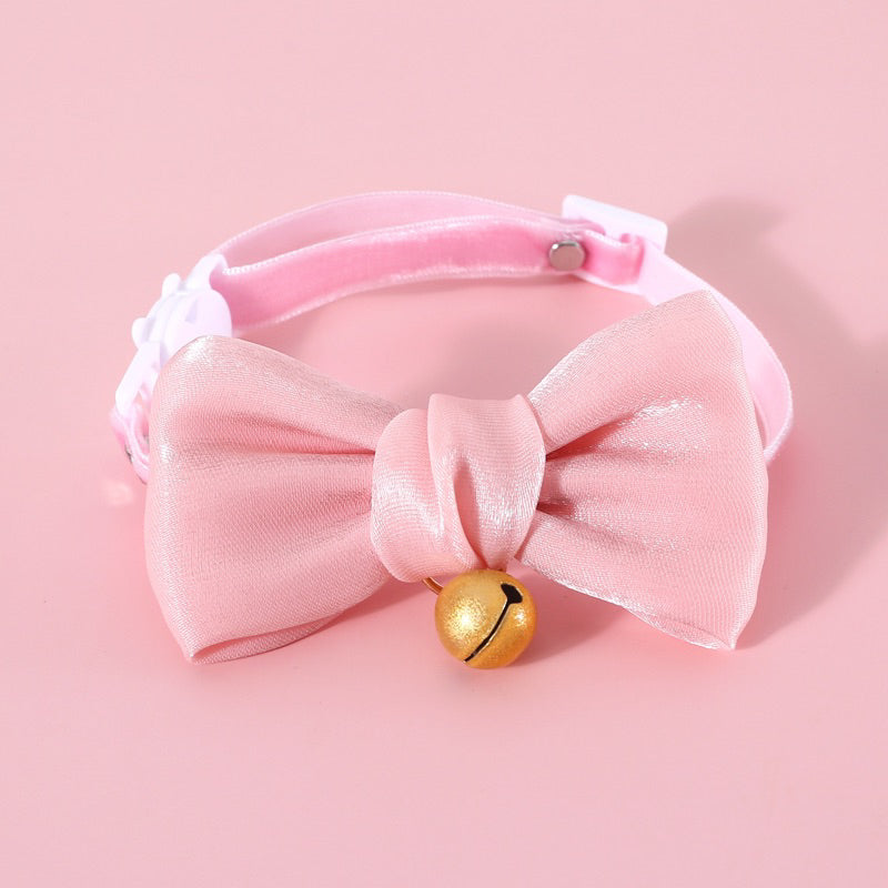 Cat collar dog necklace bow tie pet accessories